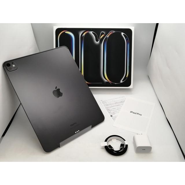 【中古】Apple 【Wi-Fi】 13インチ iPad Pro（M4/2024） 256GB スペースブラック 標準ガラス MVX23J/A【広島本通】保証期間１ヶ月【ランクA】の画像
