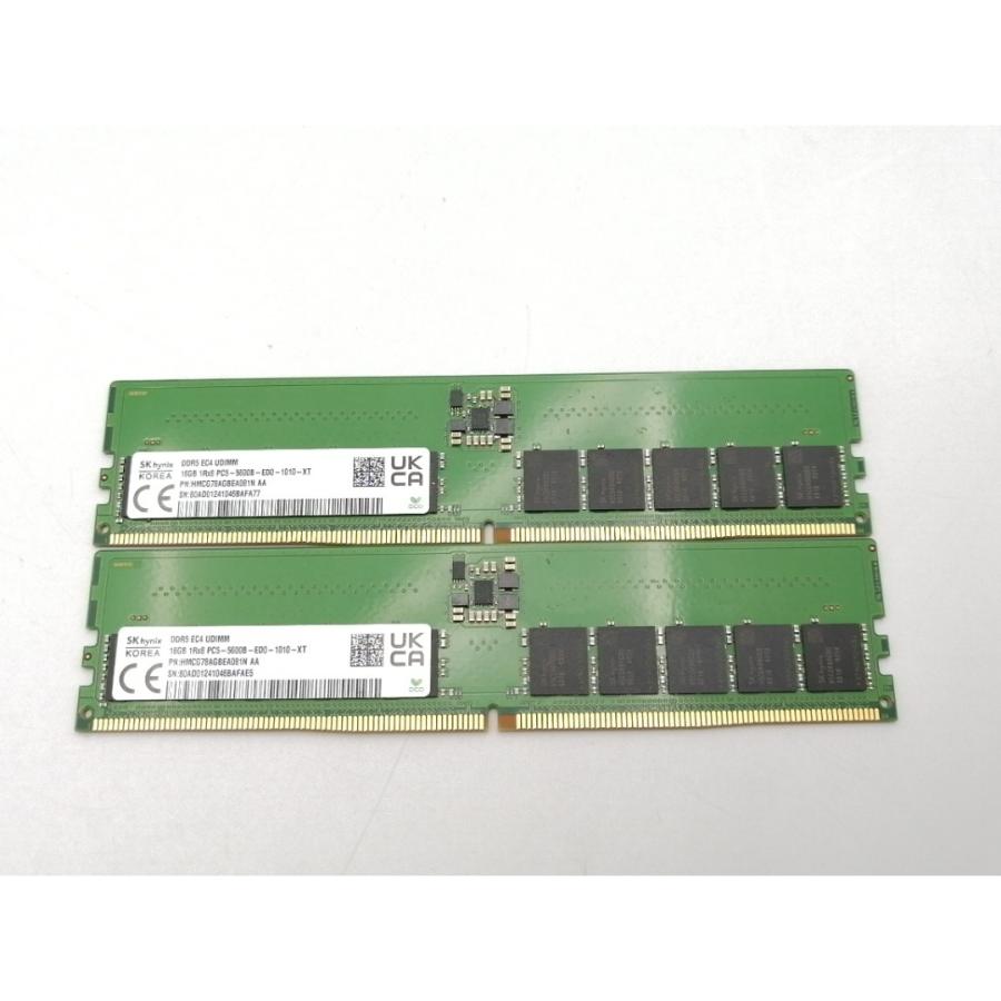中古】DDR5 16GB 2枚組（合計32GB） DDR5-5600(PC5-44800