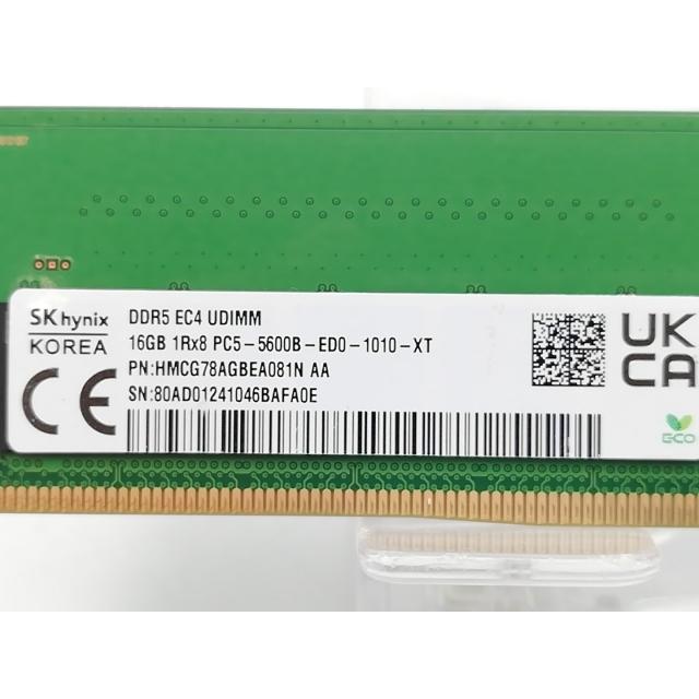 中古】DDR5 16GB 2枚組（合計32GB） DDR5-5600(PC5-44800