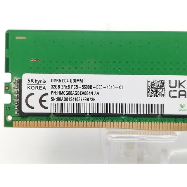 中古】DDR5 32GB 2枚組（合計64GB） DDR5-5600(PC5-44800