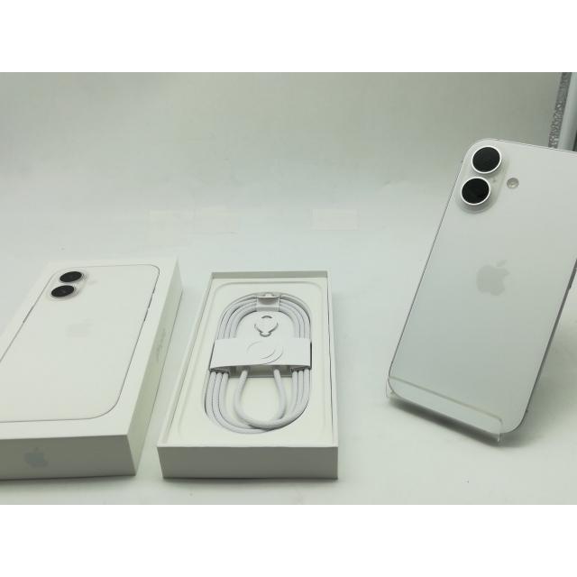 【中古】Apple 国内版 【SIMフリー】 iPhone 16 256GB ホワイト MYDX3J/A【仙台駅東口】保証期間１ヶ月【ランクA】の画像