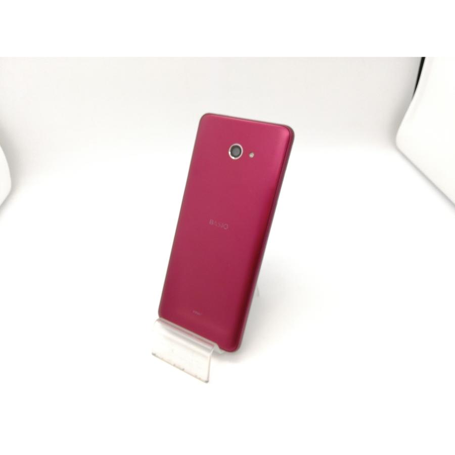 中古】KYOCERA au 【SIMロック解除済み】 BASIO4 ワインレッド 3GB