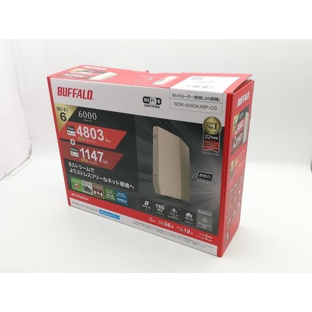 中古】BUFFALO AirStation WSR-6000AX8P-CG Wi-Fi6(11ax)対応無線LAN