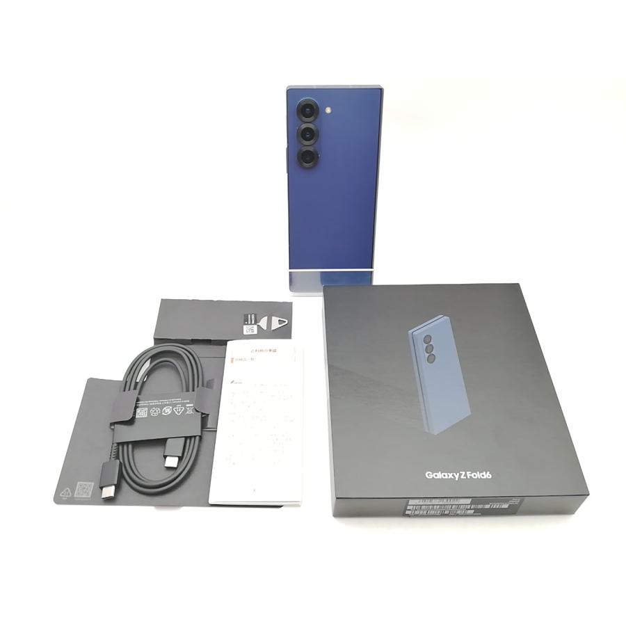 中古】SAMSUNG au 【SIMフリー】 Galaxy Z Fold6 ネイビー 12GB 256GB