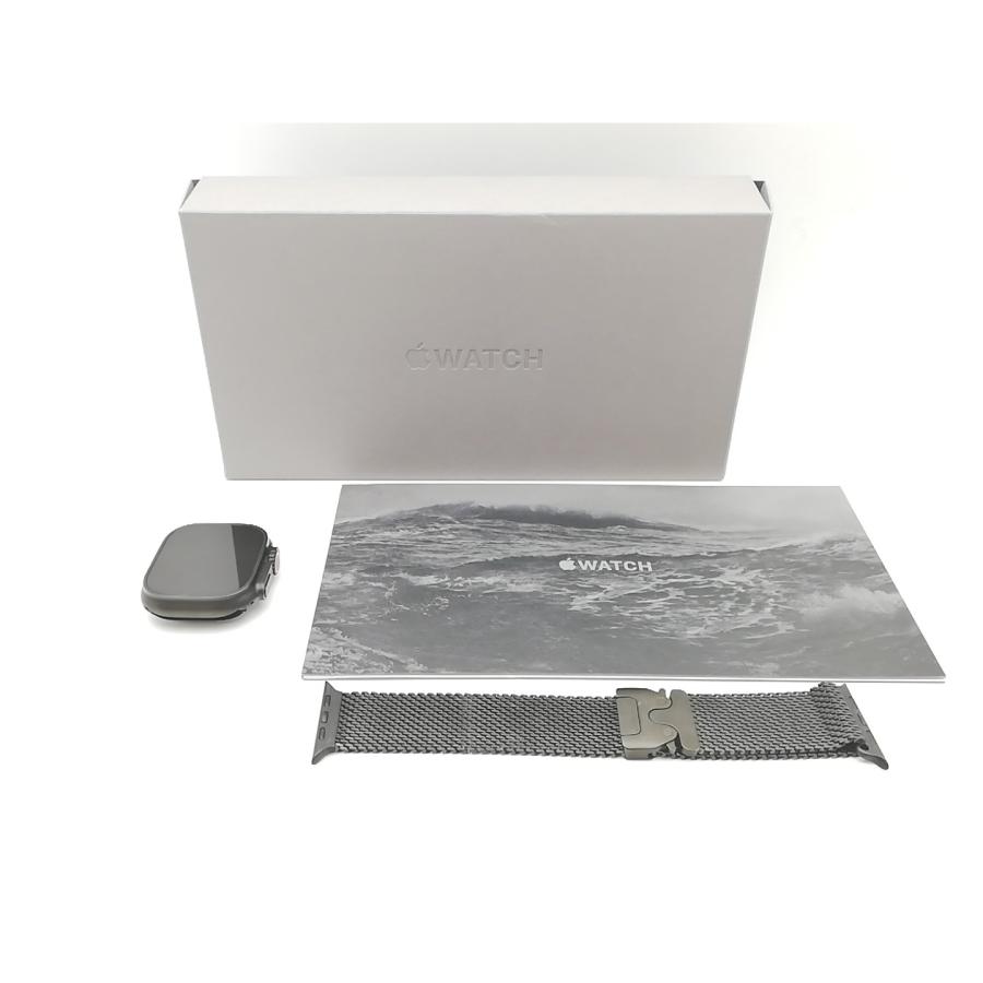 【中古】Apple Watch Ultra2 49mm Cellular ブラックチタニウムケース/ブラックチタニウムミラネーゼループ (M) MX5U3J/A【熊本】保証期間１ヶ月【ランクB】の画像