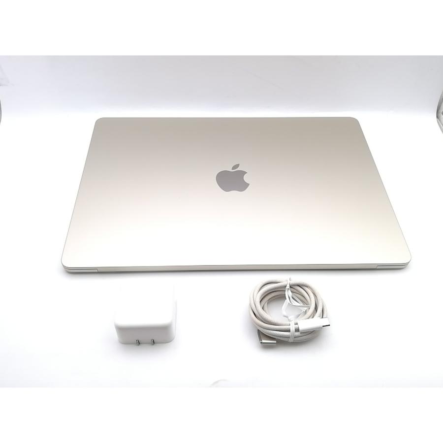 【中古】Apple MacBook Air 15インチ  M2(CPU:8C/GPU:10C) 8GB/256GB スターライト MQKU3J/A (M2,2023)【熊本】保証期間１ヶ月【ランクA】の画像