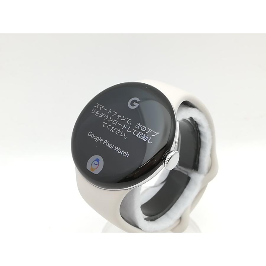 【中古】Google Pixel Watch4 LTEモデル 41mm Polished Silver アルミケース/Porcelain アクティブ バンド【熊本】保証期間１ヶ月【ランクB】の画像