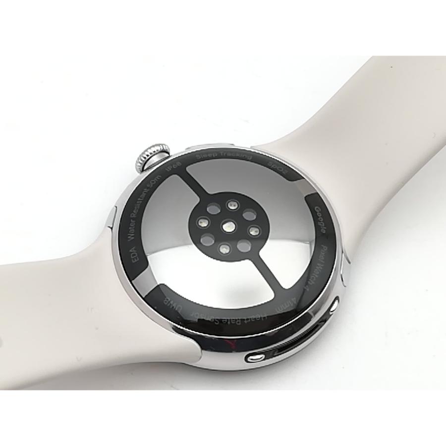 【中古】Google Pixel Watch4 LTEモデル 41mm Polished Silver アルミケース/Porcelain アクティブ バンド【熊本】保証期間１ヶ月【ランクB】の画像