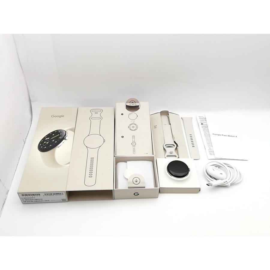 【中古】Google Pixel Watch4 LTEモデル 41mm Polished Silver アルミケース/Porcelain アクティブ バンド【熊本】保証期間１ヶ月【ランクB】の画像