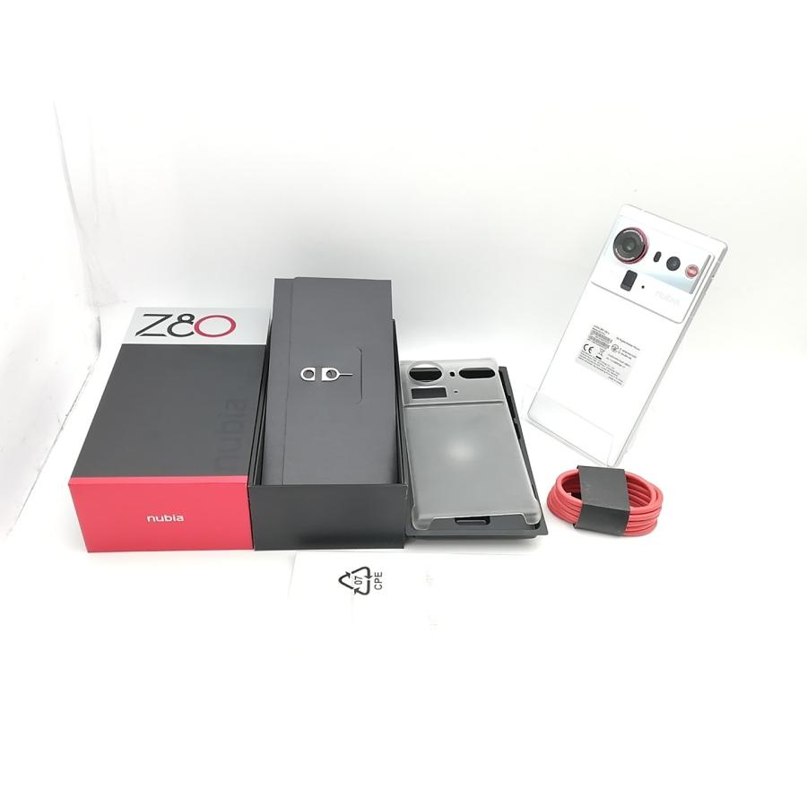 【中古】Nubia 国内版 【SIMフリー】 nubia Z80 Ultra 16GB 512GB ホワイト【熊本】保証期間１ヶ月【ランクA】の画像