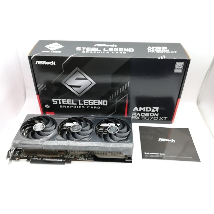 中古】ASRock Radeon RX 9070 XT Steel Legend Dark 16GB RX9070XT