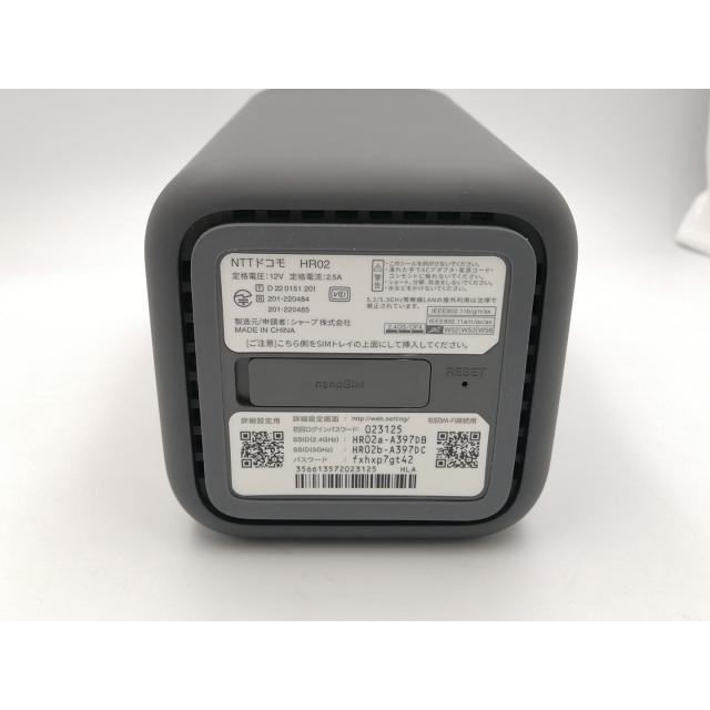 中古】SHARP docomo 【SIMフリー】 home 5G HR02 [ダークグレー]【EC