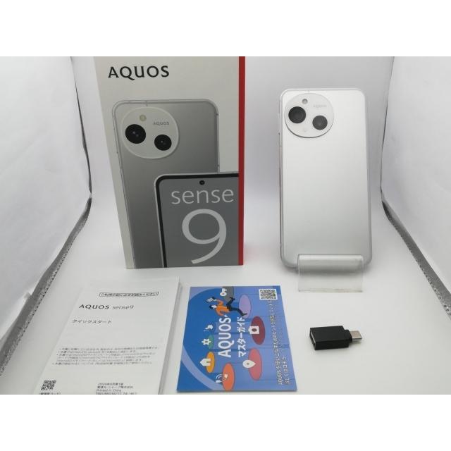 中古】SHARP 国内版 【SIMフリー】 AQUOS sense9 ホワイト 6GB 128GB