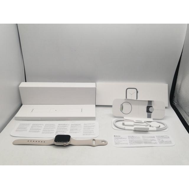【中古】Apple Watch Series9 41mm Cellular スターライトアルミニウムケース/スターライトスポーツバンド(S/M) MRHN3J/A【町田】保証期間１ヶ月【ランクA】の画像