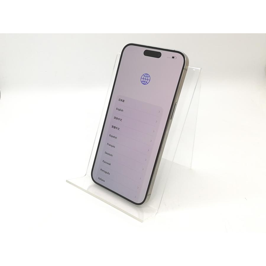 【中古】Apple SoftBank 【SIMフリー】 iPhone 15 Pro Max 256GB ナチュラルチタニウム MU6R3J/A【秋葉4号】保証期間１ヶ月【ランクA】の画像
