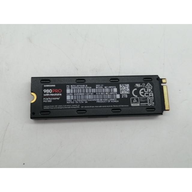 中古】SAMSUNG 980 PRO with Heatsink(MZ-V8P2T0C/IT) 2TB/M.2 2280