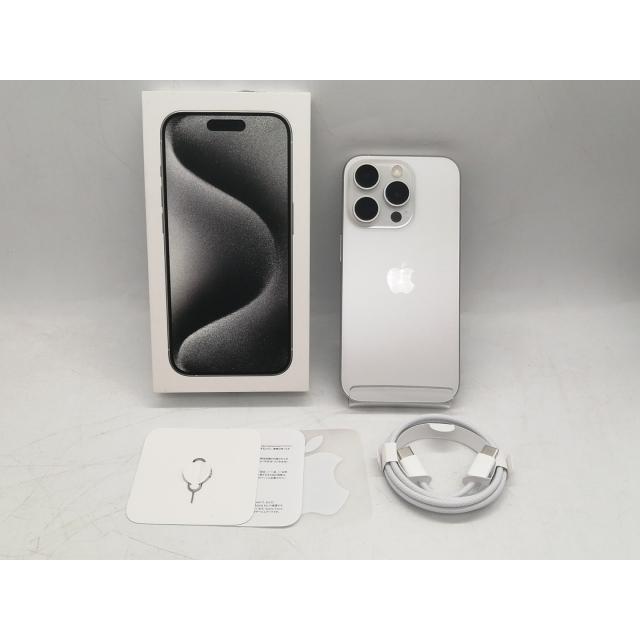 【中古】Apple 国内版 【SIMフリー】 iPhone 15 Pro 128GB ホワイトチタニウム MTU83J/A【町田】保証期間１ヶ月【ランクB】の画像