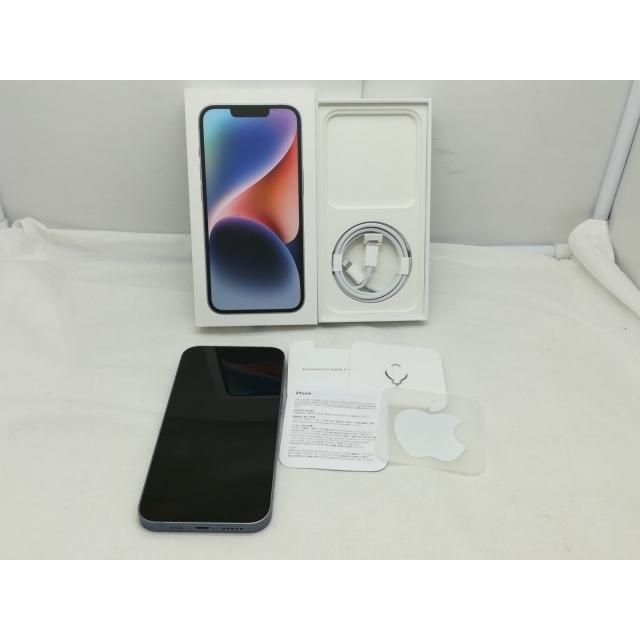 【中古】Apple au 【SIMフリー】 iPhone 14 512GB ブルー MPXM3J/A【川崎】保証期間１週間【ランクC】の画像