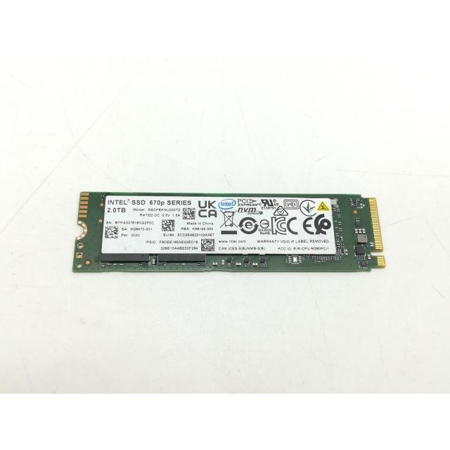 中古】Intel Intel SSD 670p(SSDPEKNU020TZX1) 2TB/M.2 2280(PCIe3.0