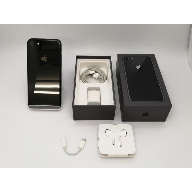 中古】Apple au 【SIMロック解除済み】 iPhone 8 64GB スペースグレイ