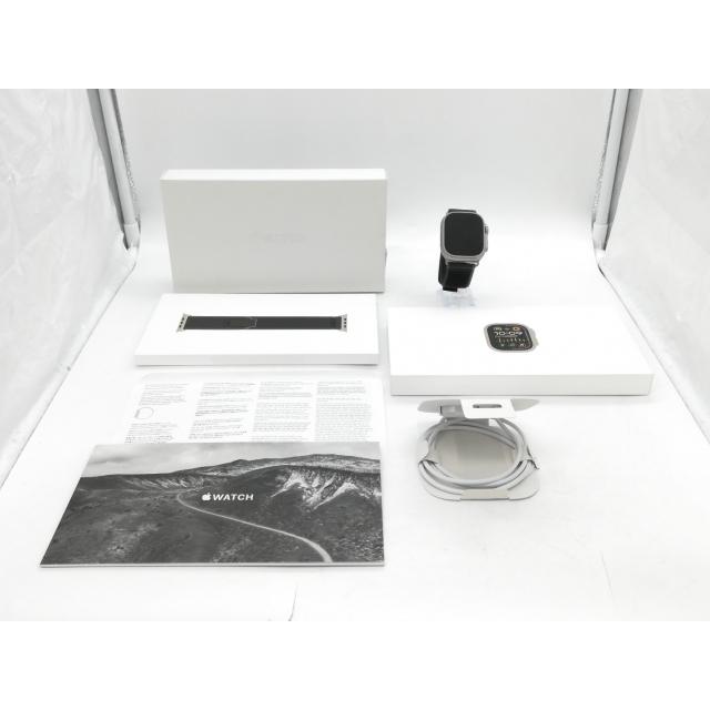 【中古】Apple Apple Watch Ultra2 49mm Cellular チタニウムケース/ブルー/ブラックトレイルループ(M/L) MRF63J/A【DS秋葉】保証期間１ヶ月【ランクB】の画像