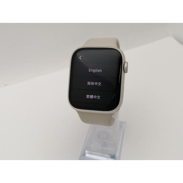 中古】Apple Apple Watch Series7 45mm Cellular スターライトアルミ 