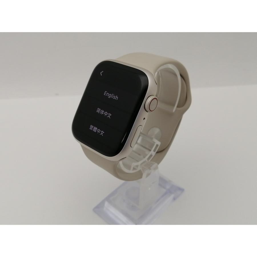 中古】Apple Apple Watch Series7 45mm Cellular スターライトアルミ 