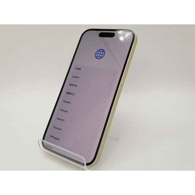 【中古】Apple docomo 【SIMフリー】 iPhone 15 128GB イエロー MTMK3J/A【なんば】保証期間１ヶ月【ランクA】の画像