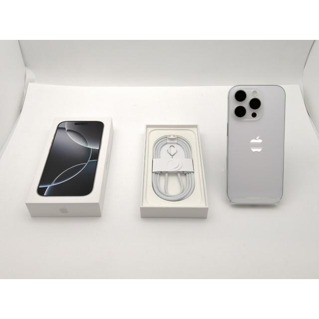 【中古】Apple 国内版 【SIMフリー】 iPhone 16 Pro 128GB ホワイトチタニウム MYMW3J/A【三宮センター】保証期間１ヶ月【ランクA】の画像