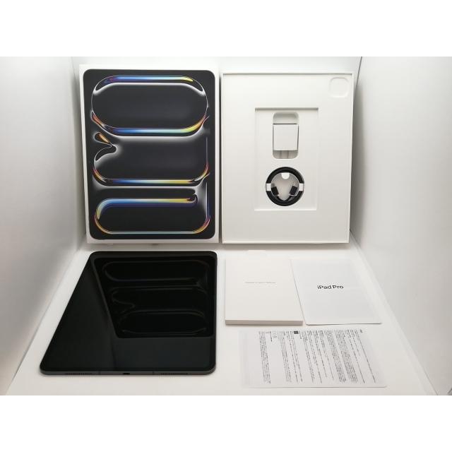 【中古】Apple 国内版 【SIMフリー】 13インチ iPad Pro（M4/2024） 256GB スペースブラック 標準ガラス MVXR3J/A【三宮センター】保証期間１ヶ月【ランクA】の画像