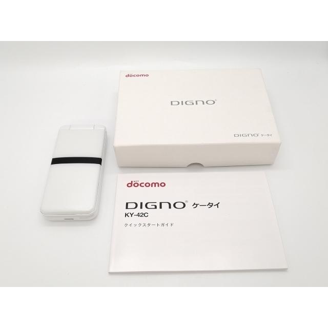 中古】KYOCERA docomo 【SIMフリー】 DIGNOケータイ ホワイト KY-42C