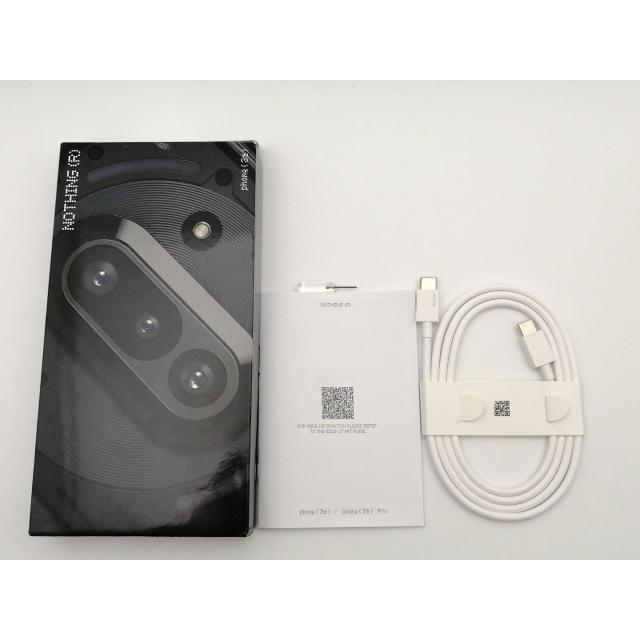 中古】NOTHING 国内版 【SIMフリー】 Nothing Phone (3a) ブラック 8GB
