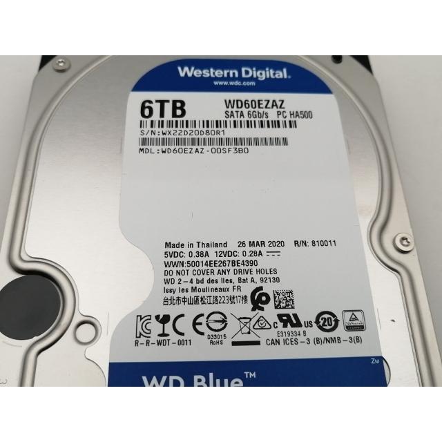 中古】W.D. WD60EZAZ WD Blue 6TB/5400rpm/256MB/6Gbps【神保町】保証