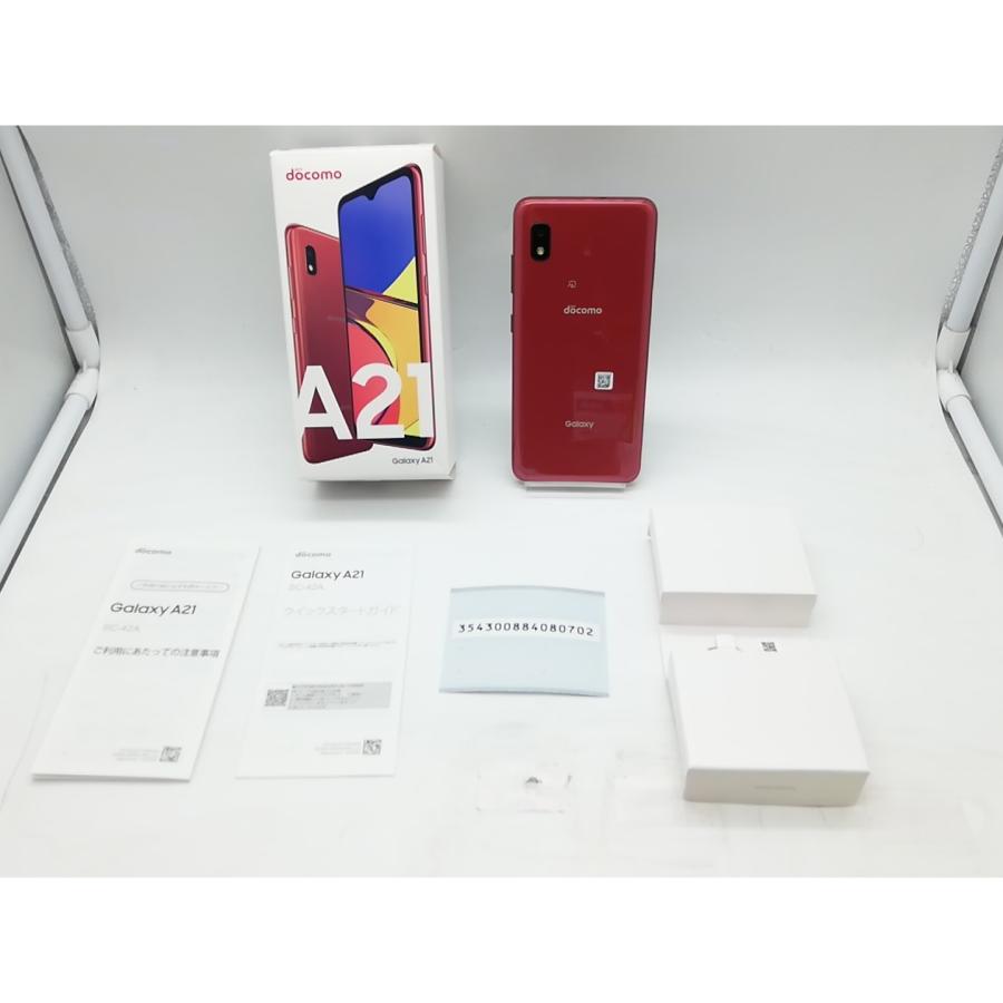中古】SAMSUNG docomo 【SIMロック解除済み】 Galaxy A21 レッド 3GB