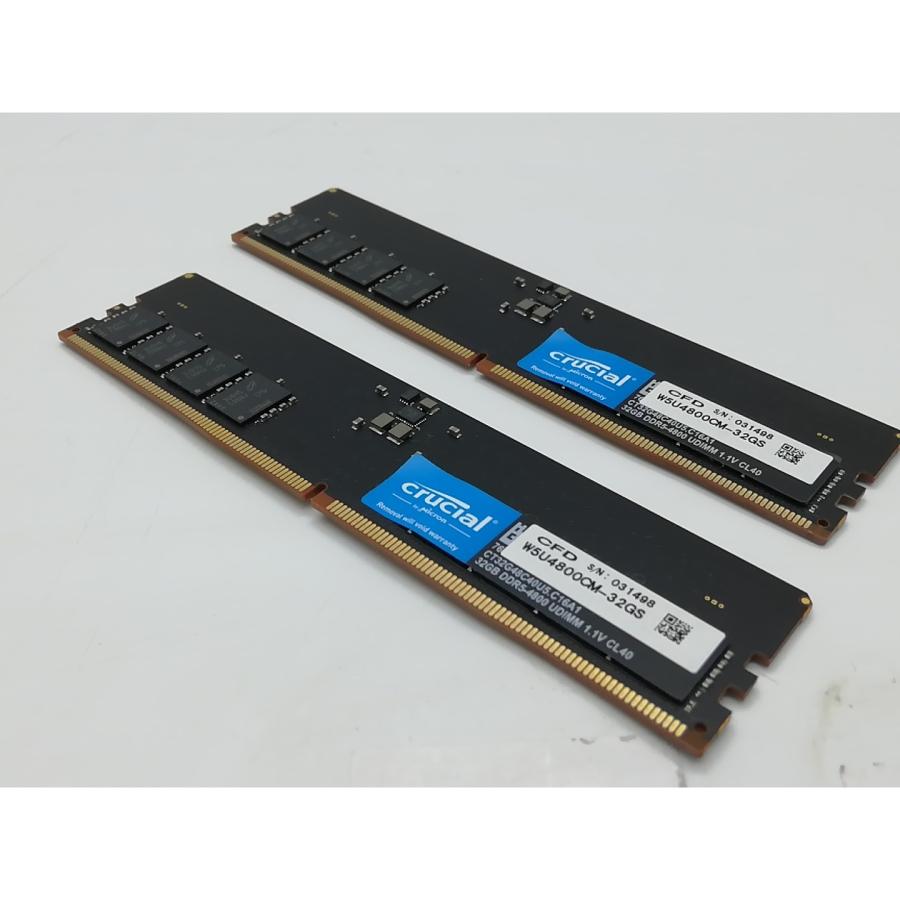 中古】DDR5 32GB 2枚組（合計64GB） DDR5-4800(PC5-38400