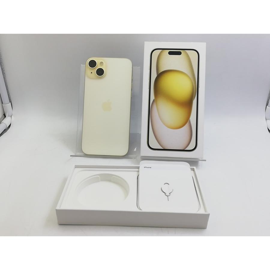 【中古】Apple docomo 【SIMフリー】 iPhone 15 Plus 128GB イエロー MU0A3J/A【大宮東口】保証期間１ヶ月【ランクB】の画像