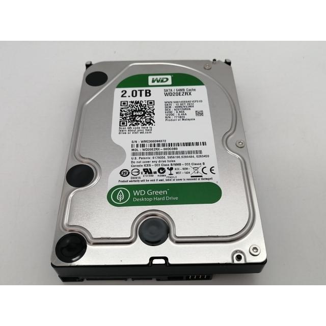 中古】W.D. WD20EZRX WD Green 2TB/回転数可変/64MB/6Gbps【川越クレア