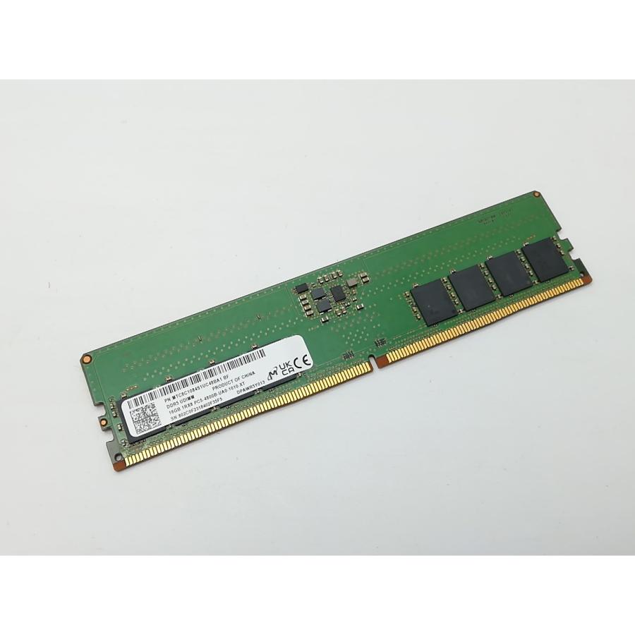PC5-38400 Micron製 DDR5 4800 16GB 動作確認済@ 中古】DDR5 16GB DDR5-4800(PC5-38400)【デスクトップPC用】【吉祥寺