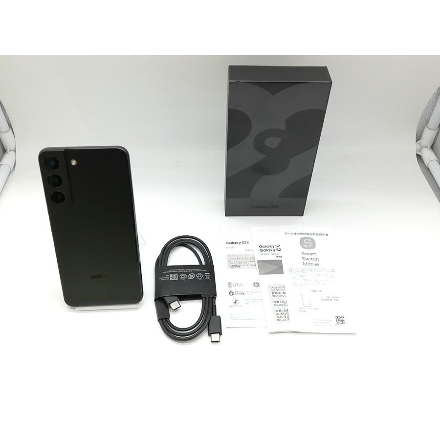中古】SAMSUNG au 【SIMフリー】 Galaxy S22 ファントムブラック 8GB