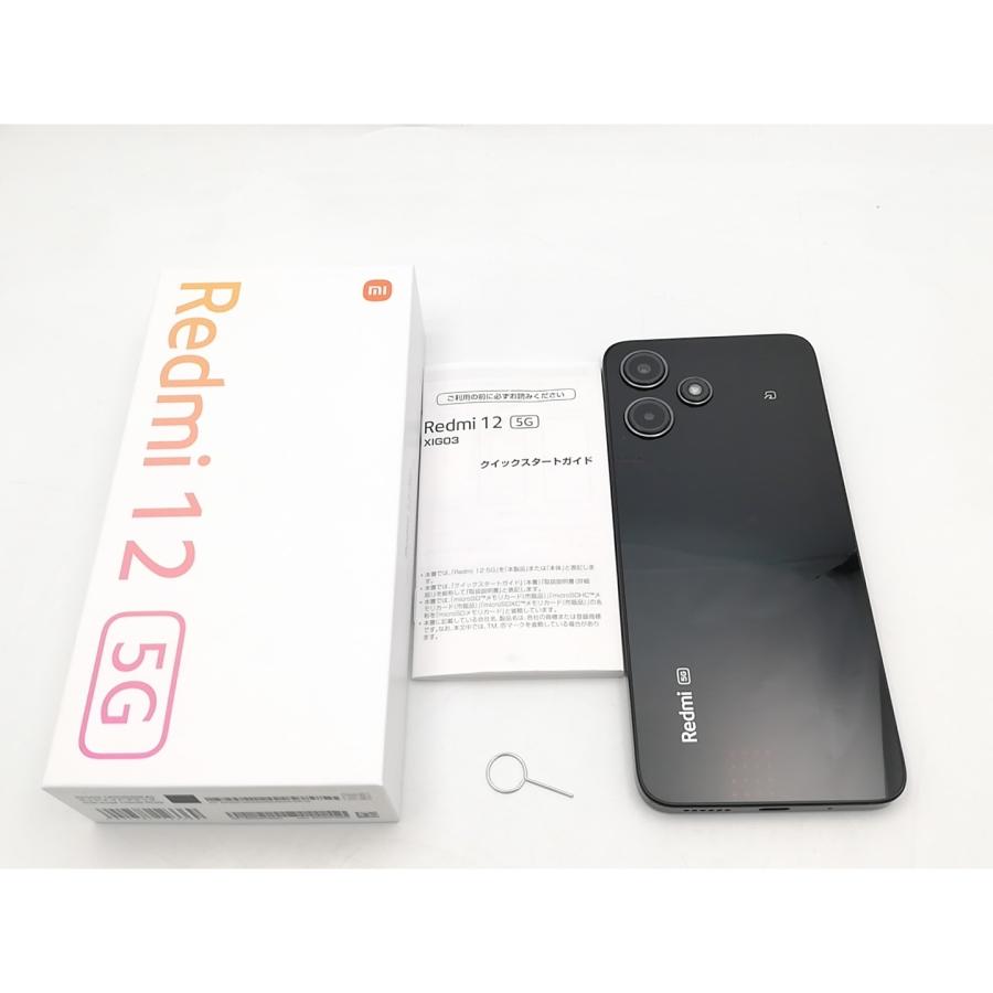 中古】Xiaomi au 【SIMフリー】 Redmi 12 5G 4GB 128GB ミッドナイト