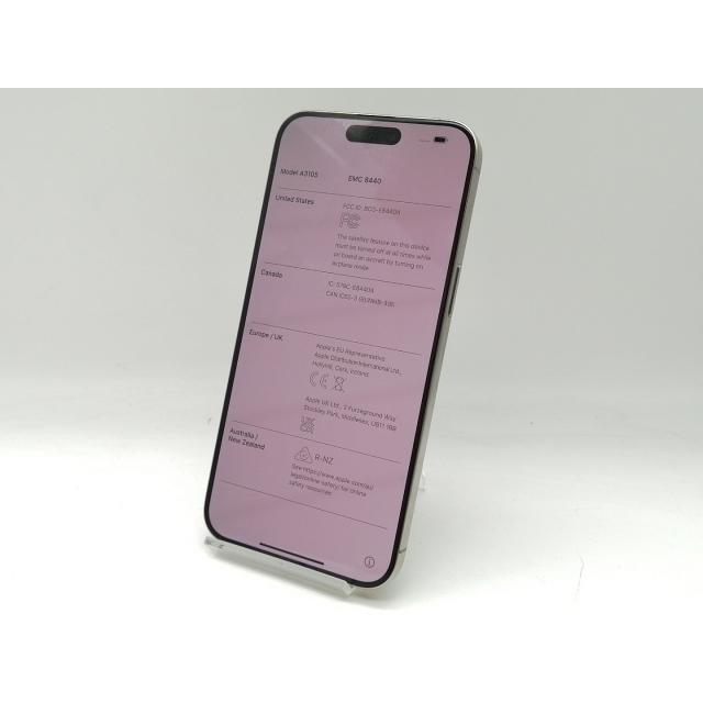 【中古】Apple 国内版 【SIMフリー】 iPhone 15 Pro Max 256GB ナチュラルチタニウム MU6R3J/A【吉祥寺】保証期間１ヶ月【ランクA】の画像