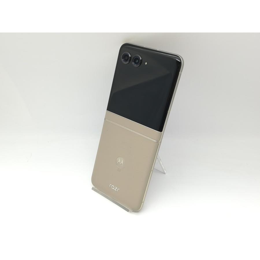 中古】MOTOROLA SoftBank 【SIMフリー】 motorola razr 50s サンド