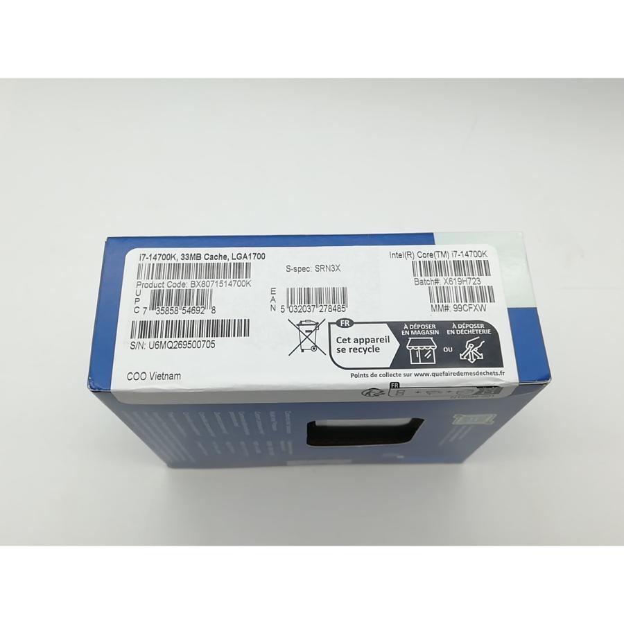intel CORE i7-14700K LGA1700 CPU 未開封 未使用】Intel Core i7-14700K(3.4GHz) Box LGA1700/20C(P:8C/E:12C