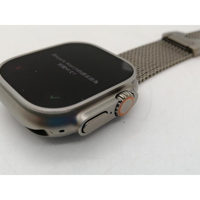 【中古】Apple Watch Ultra3 49mm Cellular ナチュラルチタニウムケース/ナチュラルチタニウムミラネーゼループM MEWY4J/A【札幌南2条】保証期間１ヶ月の画像