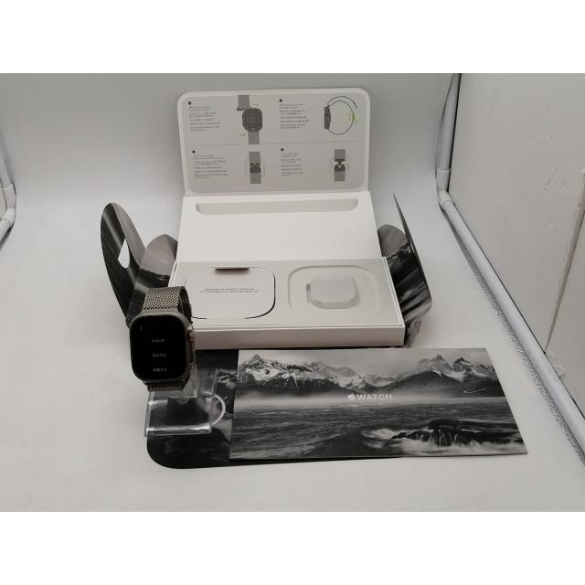 【中古】Apple Watch Ultra3 49mm Cellular ナチュラルチタニウムケース/ナチュラルチタニウムミラネーゼループM MEWY4J/A【札幌南2条】保証期間１ヶ月の画像