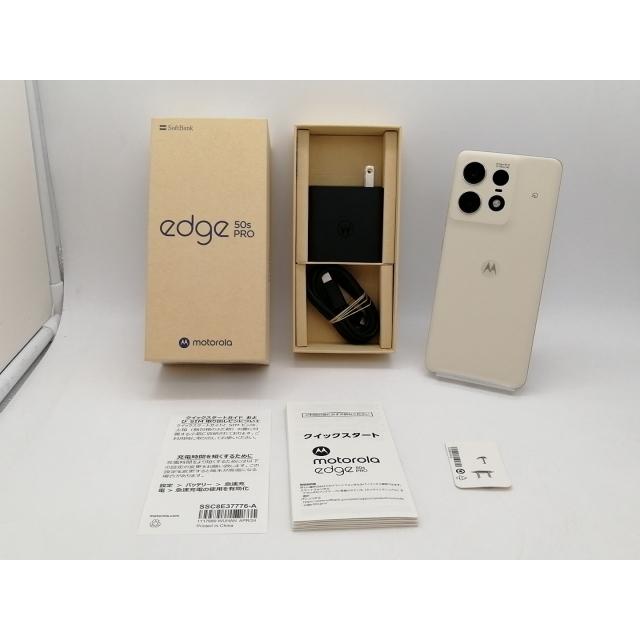 中古】MOTOROLA SoftBank 【SIMフリー】 motorola edge 50s pro バニラ