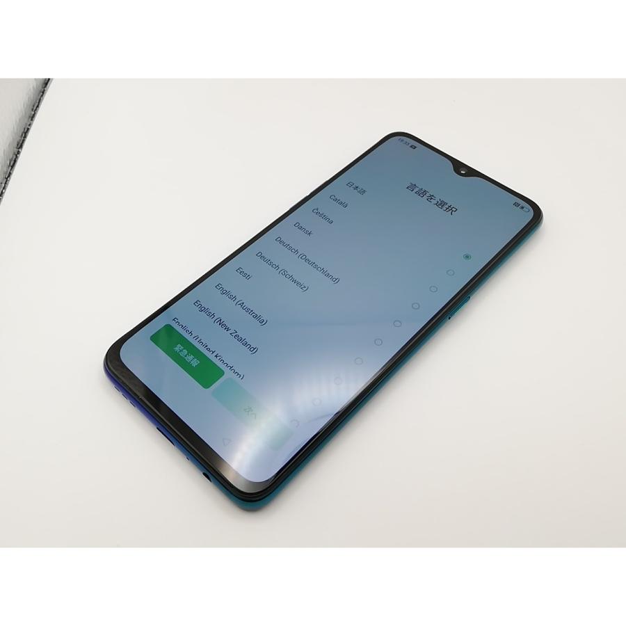 中古】Oppo 楽天モバイル 【SIMフリー】 Reno A 6GB 128GB ブルー