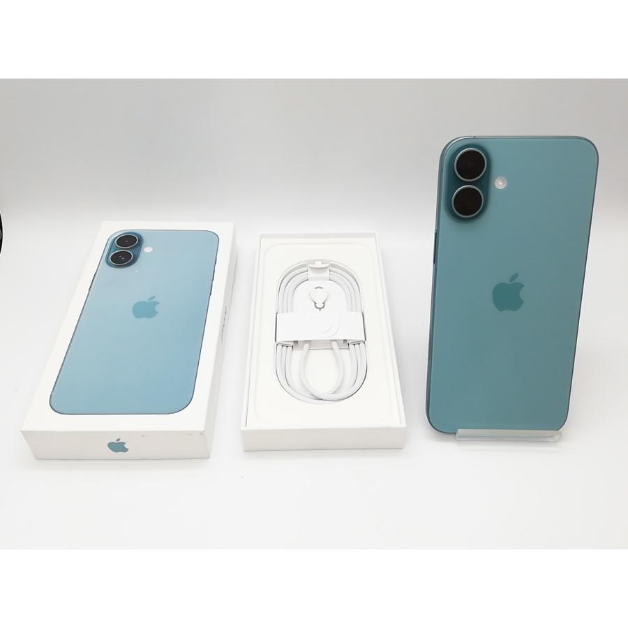 【中古】Apple 国内版 【SIMフリー】 iPhone 16 Plus 128GB ティール MXVF3J/A【鹿児島中町】保証期間１ヶ月【ランクA】の画像