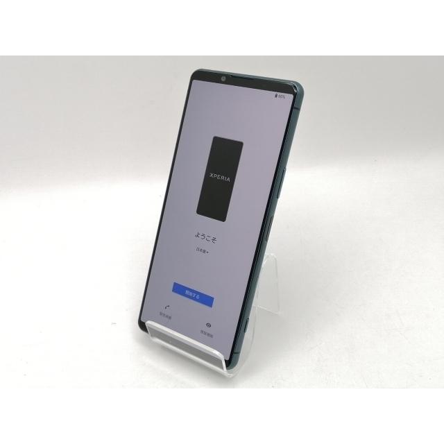 中古】SONY au 【SIMフリー】 Xperia 5 III グリーン 8GB 128GB SOG05