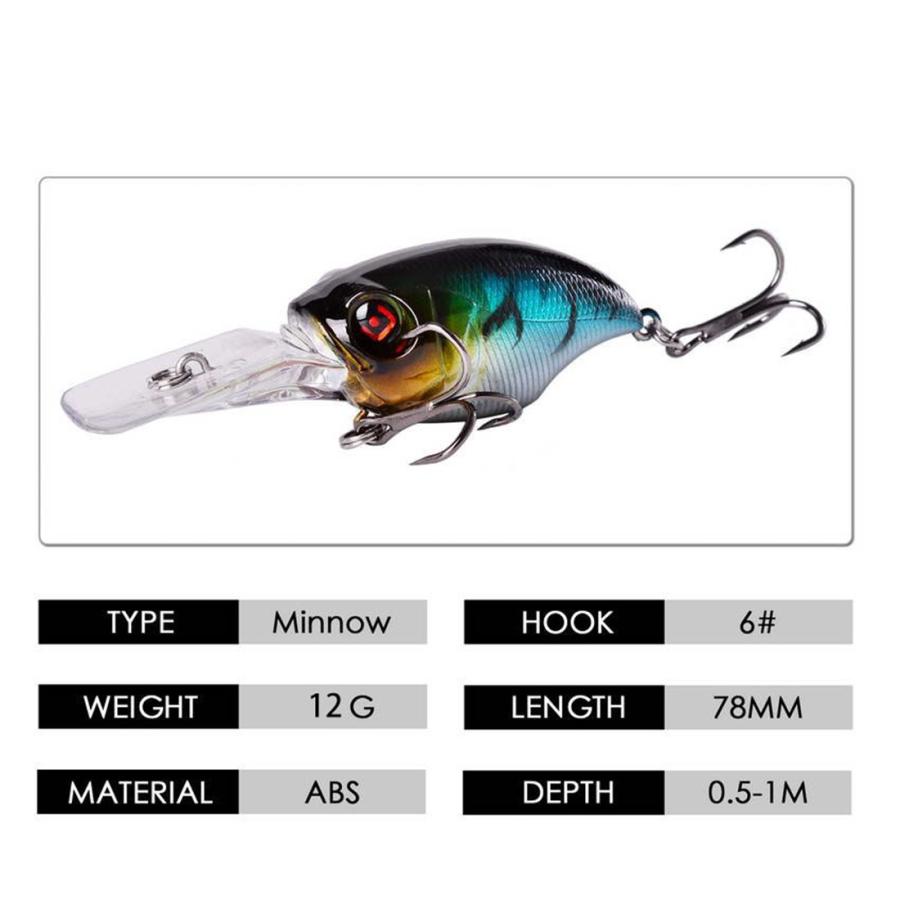 VIB ルアー 疑似餌 約 7.8cm 約12g 釣り 餌 釣具 釣りえ 偽物エサ